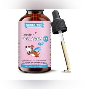 NEW WONDER PAWS Premium Collagen for Dogs Liquid Support Hyaluronic Acid